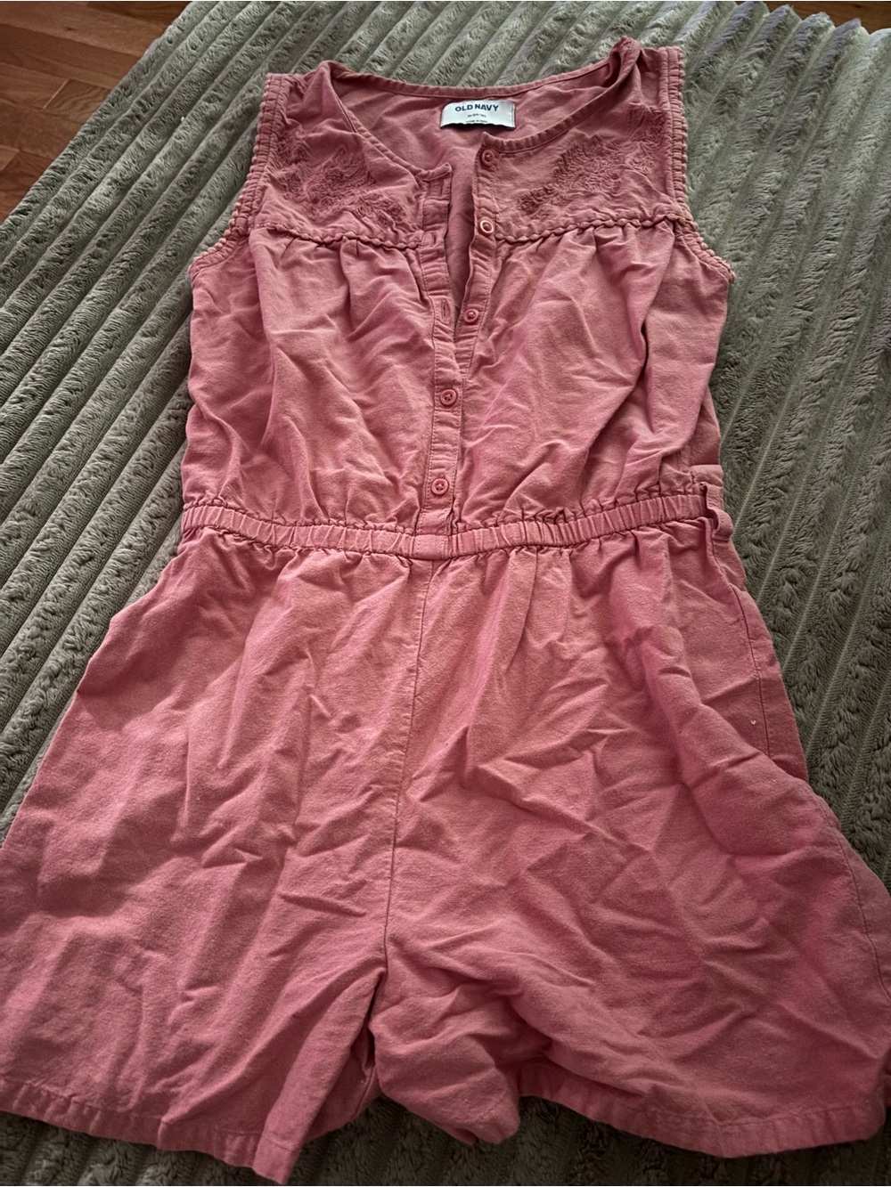 Old Navy Girls' Dusty Rose Sleeveless One-Piece Romper